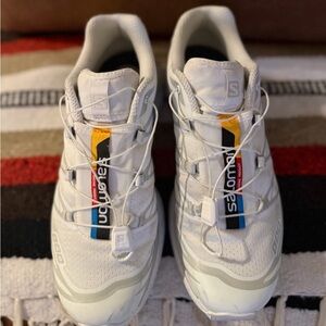 Salomon White and Multicolor Running Shoes